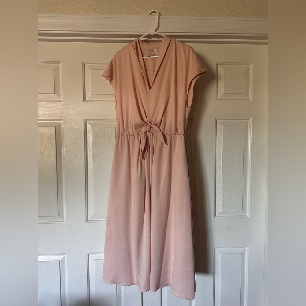Gal Meets Glam Pink Flutter Sleeve Midi Sundress